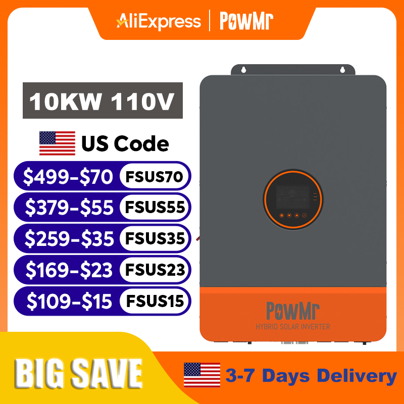 PowMr 16KW 10KW 분리형 인버터 110V 또 - Drone Solar Charger 리뷰 및 가격